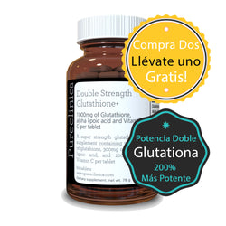 Glutationa Doble Potencia– 60 comprimidos x 1000mg (500mg Glutationa Reducida, 300mg Ácido Alfa Lipoico, 200mg de Vitamina C)