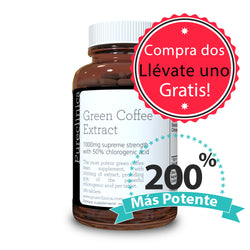Extracto de Grano de Café Verde - 1000mg (50% Ácido Clorogénico) x 180 comprimidos – Doble Potencia